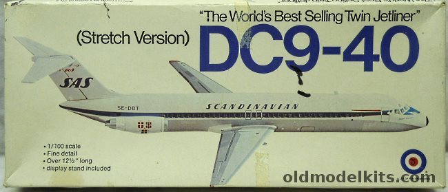 Entex 1/100 Douglas DC-9-40 SAS - Stretch Version (DC-9), 8513 plastic model kit